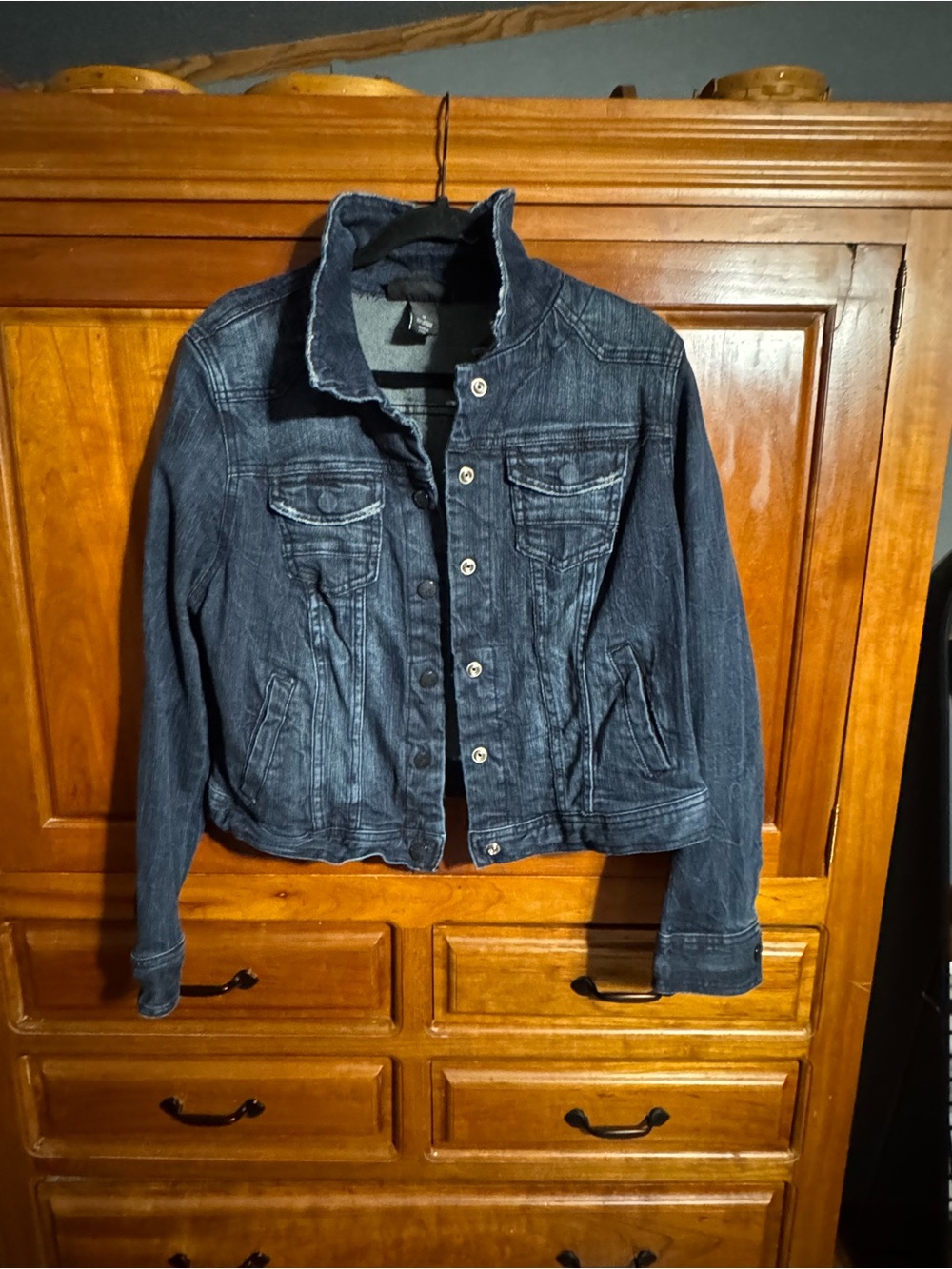 Lane Bryant Dark Blue Denim Jean Jacket
